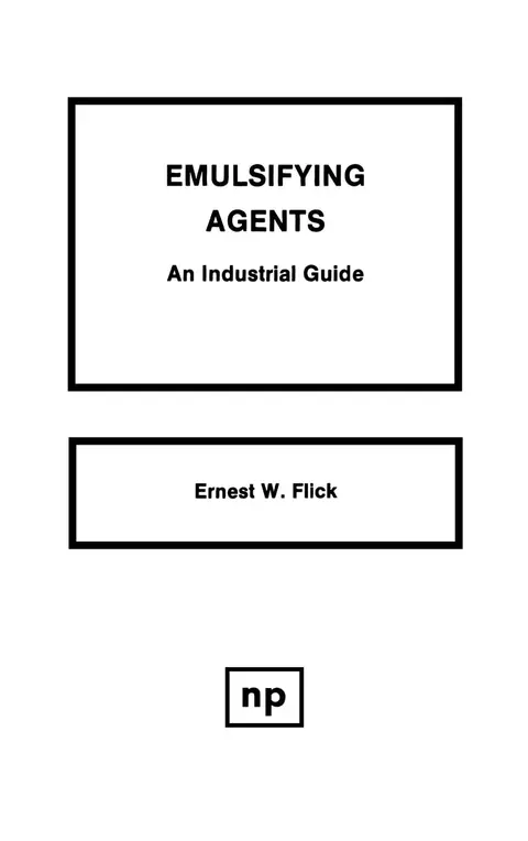 Cover of Emulsifying Agents