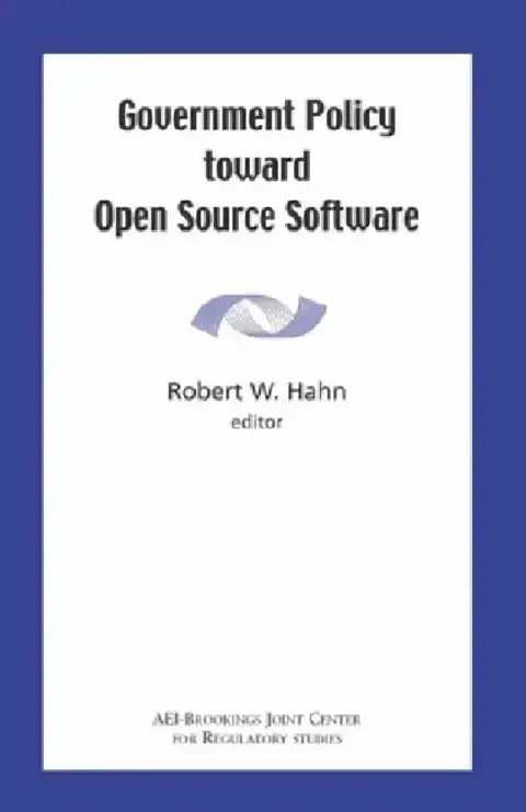 Cover of Government Policy Toward Open Source Software