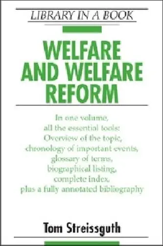 Cover of Welfare and Welfare Reform