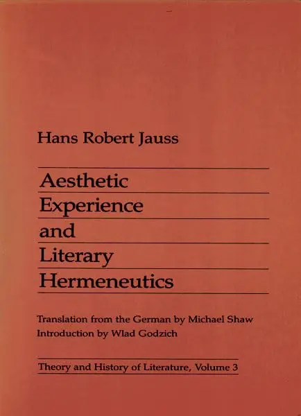 Cover of Aesthetic Experience and Literary Hermeneutics