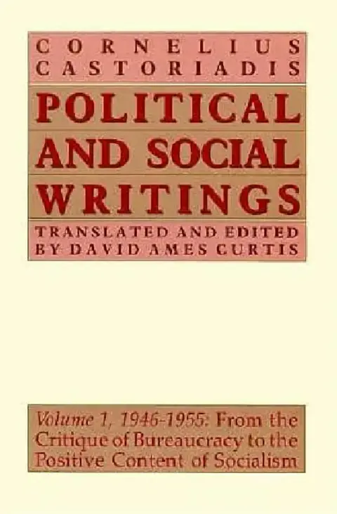 Cover of Political and Social Writings