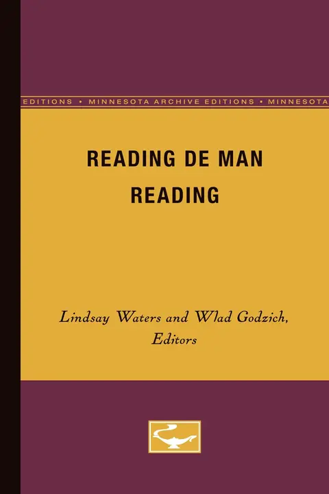 Cover of Reading De Man Reading