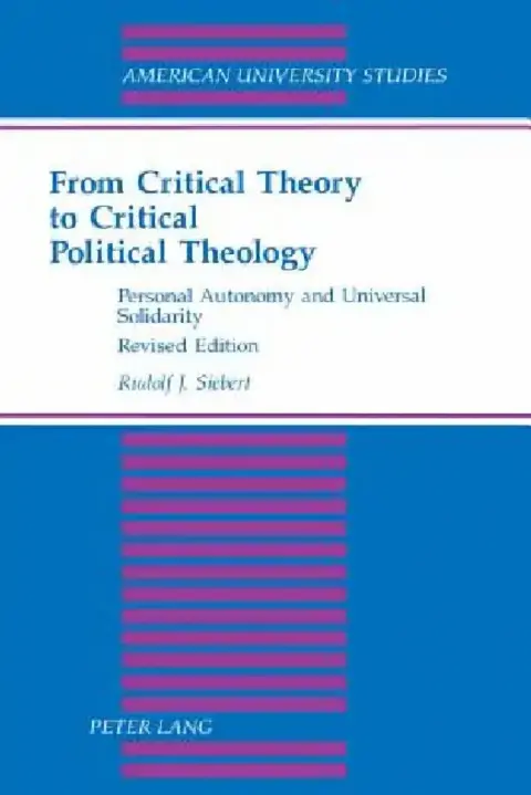 Cover of From Critical Theory to Critical Political Theology