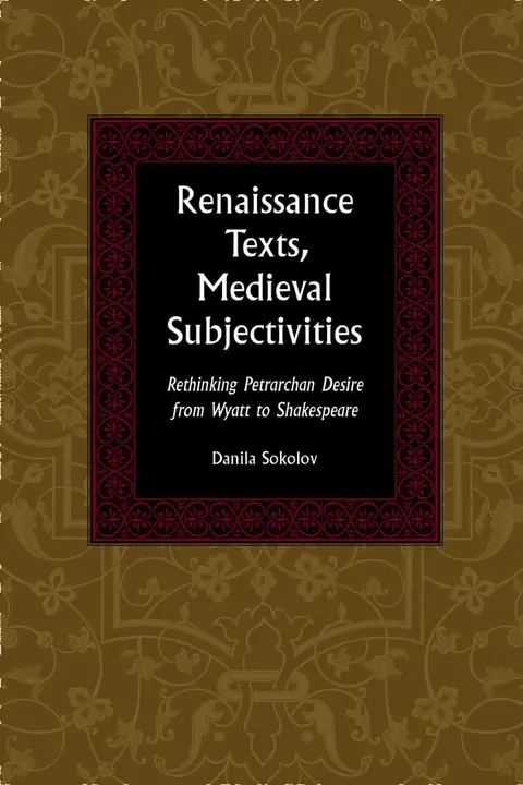 Cover of Renaissance Texts, Medieval Subjectivities