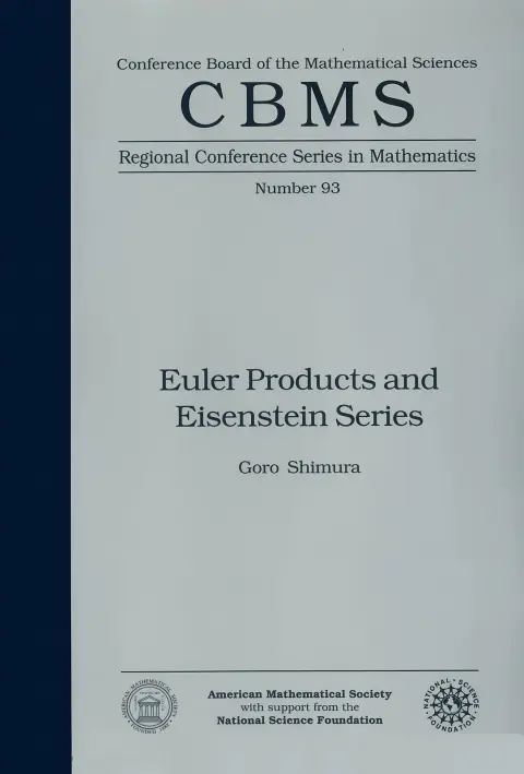 Cover of Euler Products and Eisenstein Series