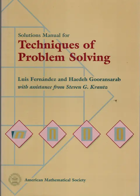 Cover of Solutions Manual for Techniques of Problem Solving