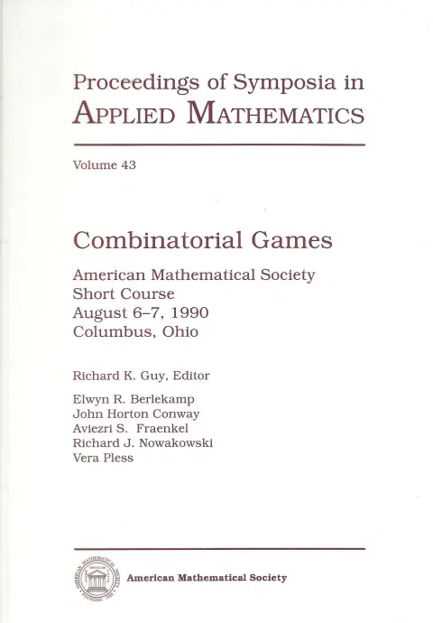 Cover of Combinatorial Games