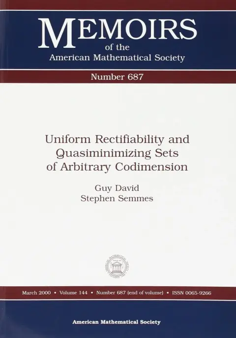 Cover of Uniform Rectifiability and Quasiminimizing Sets of Arbitrary Codimension