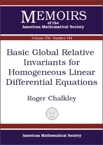 Cover of Basic Global Relative Invariants for Homogeneous Linear Differential Equations
