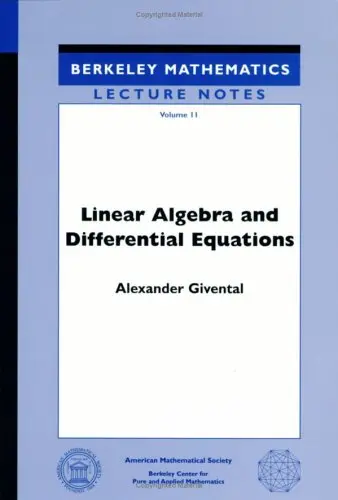 Cover of Linear Algebra and Differential Equations