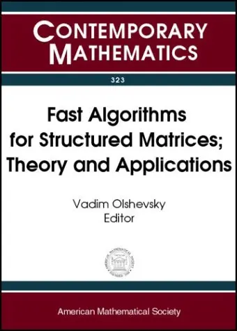 Cover of Fast Algorithms for Structured Matrices