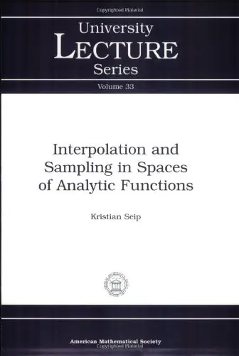 Cover of Interpolation and Sampling in Spaces of Analytic Functions