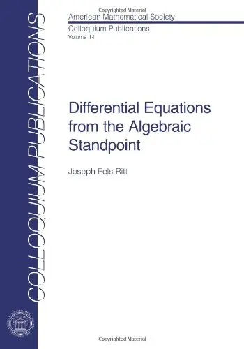 Cover of Differential Equations from the Algebraic Standpoint