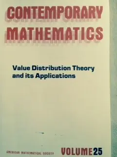 Cover of Value Distribution Theory and Its Applications