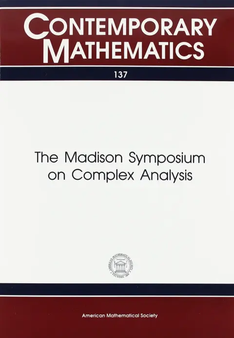 Cover of The Madison Symposium on Complex Analysis