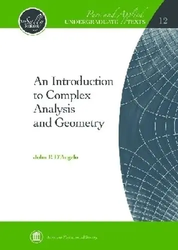 Cover of An Introduction to Complex Analysis and Geometry