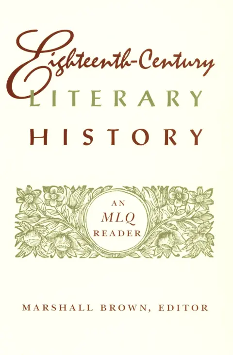 Cover of Eighteenth-Century Literary History