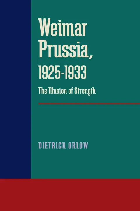 Cover of Weimar Prussia, 1925-33