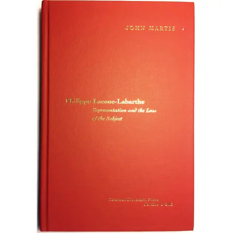 Cover of Philippe Lacoue-labarthe