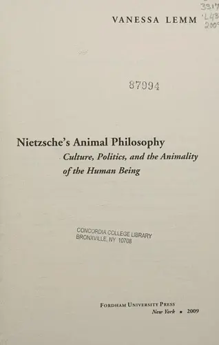 Cover of Nietzsche's Animal Philosophy