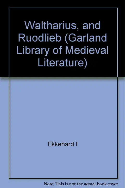 Cover of Waltharius and Ruodlieb