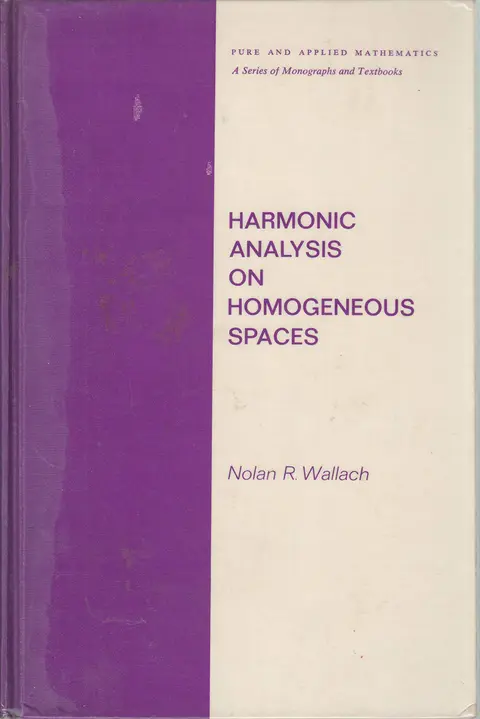 Cover of Harmonic analysis on homogeneous spaces