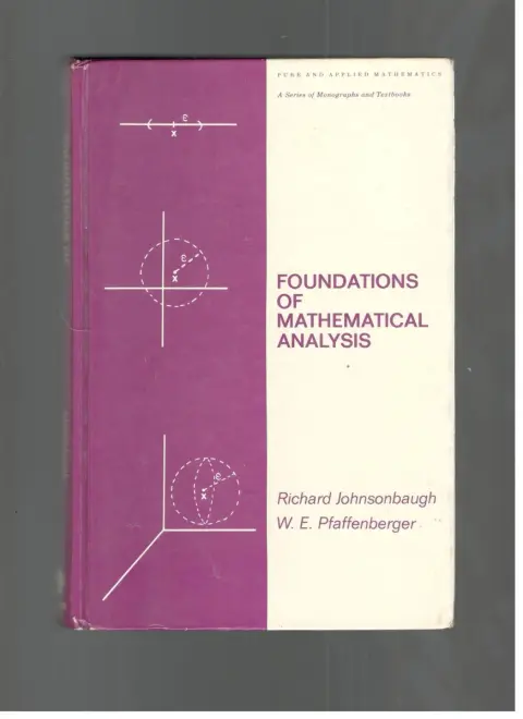 Cover of Foundations of Mathematical Analysis