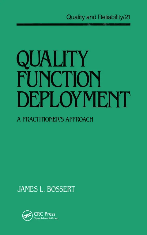 Cover of Quality Function Deployment