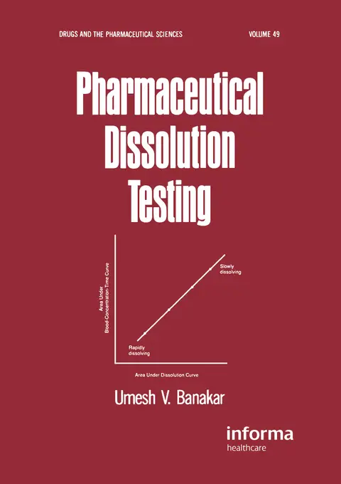 Cover of Pharmaceutical Dissolution Testing Vol 49 (Hb 2010)