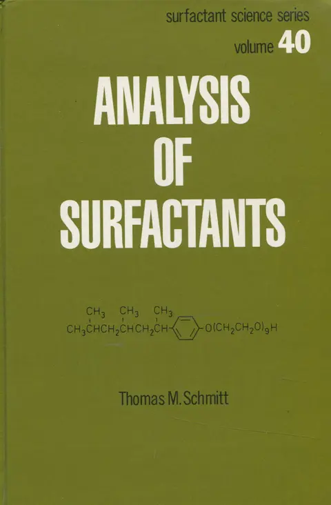 Cover of Analysis of Surfactants