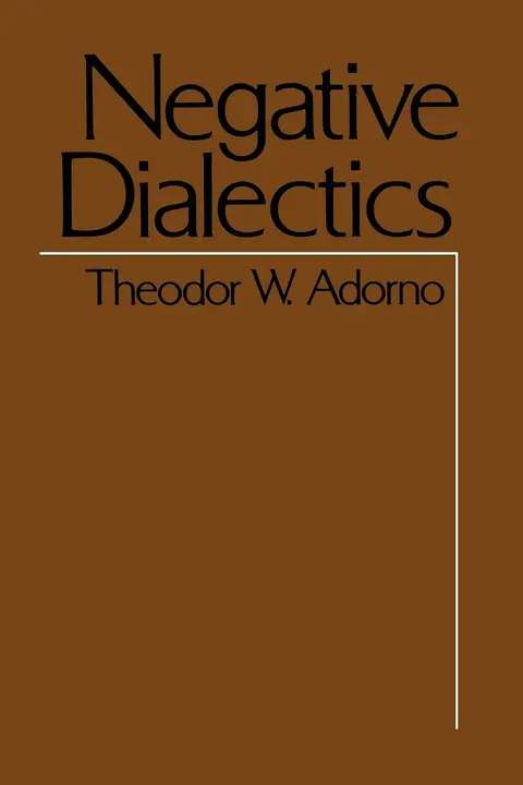 Cover of Negative Dialectics