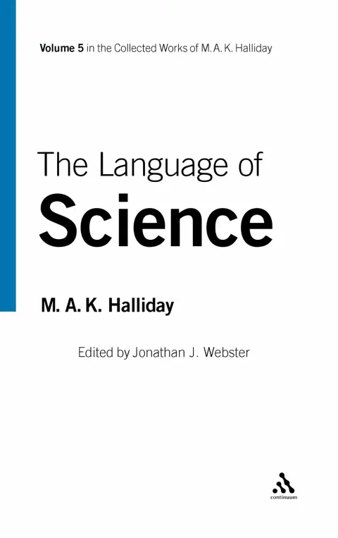 Cover of The Language of Science