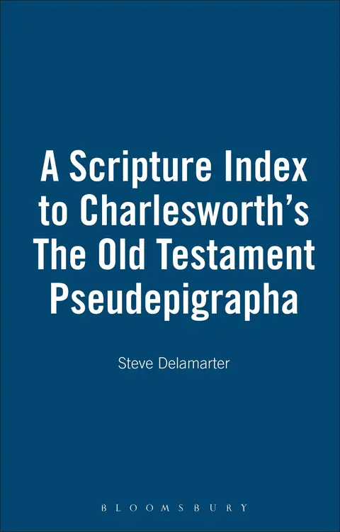 Cover of Scripture Index to Charlesworth's Old Testament Pseudepigraphia