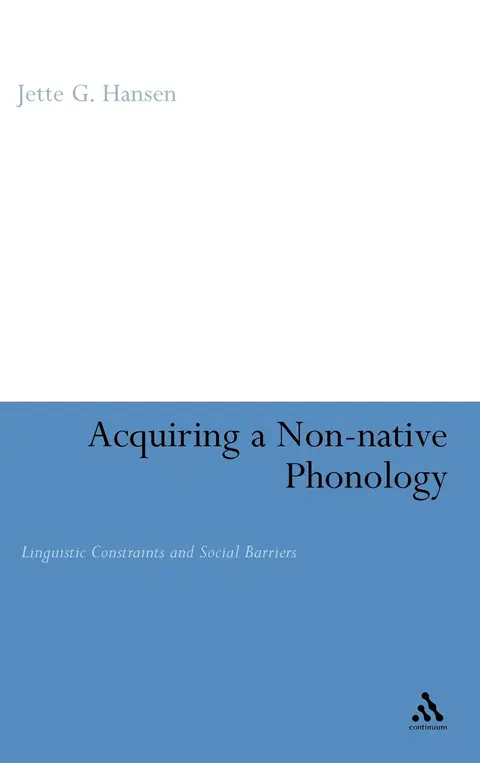 Cover of Acquiring a Non-Native Phonology