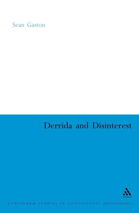 Cover of Derrida and Disinterest