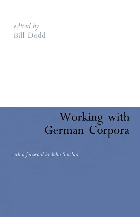 Cover of Working with German Corpora
