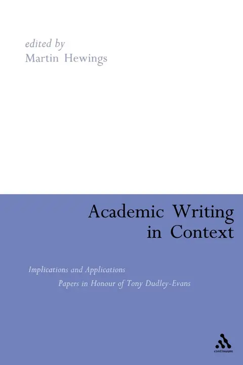 Cover of Academic Writing in Context