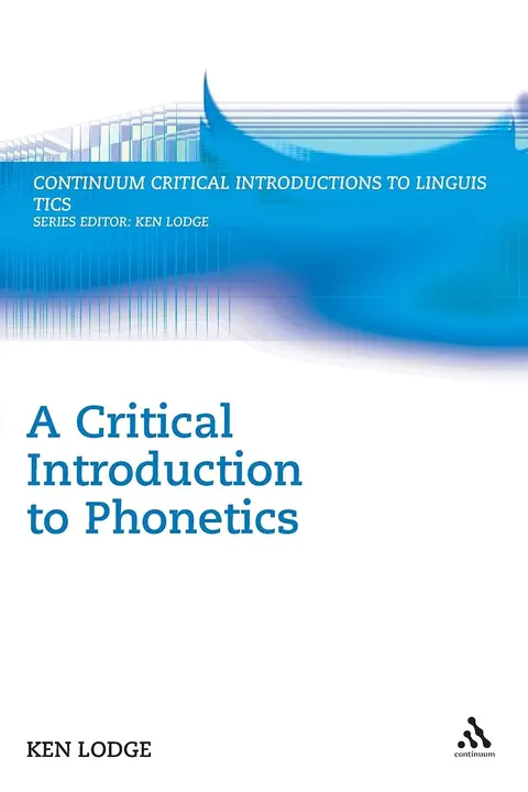 Cover of A Critical Introduction to Phonetics