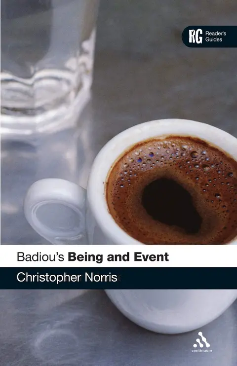 Cover of Badiou's Being and Event