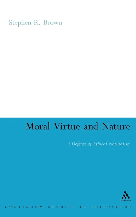 Cover of Moral Virtue and Nature