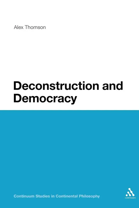 Cover of Deconstruction and Democracy