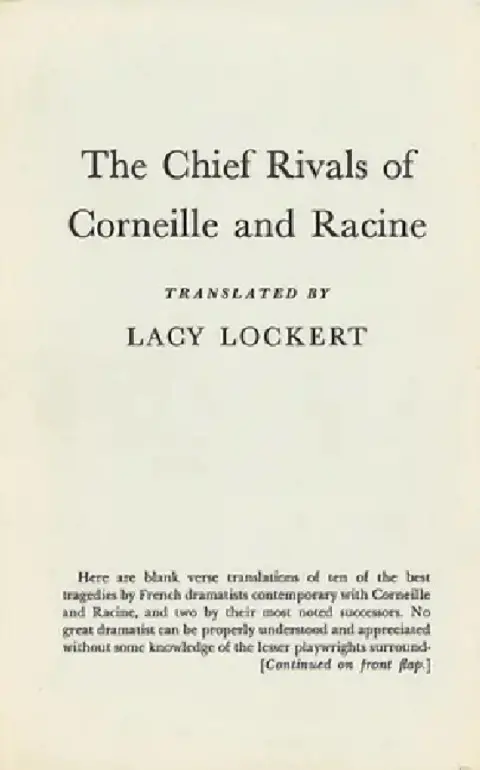 Cover of Chief Rivals of Corneille and Racine