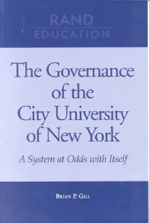 Cover of The Governance of the City University of New York