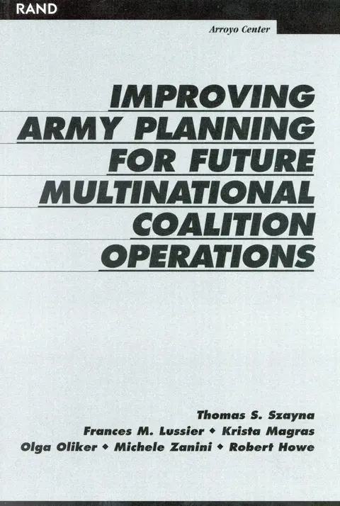 Cover of Improving Army Planning for Future Multinational Coalition Operations