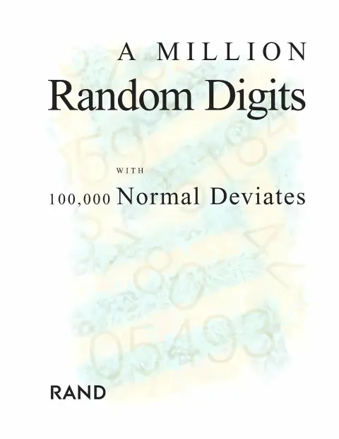 Cover of A Million Random Digits with 100,000 Normal Deviates