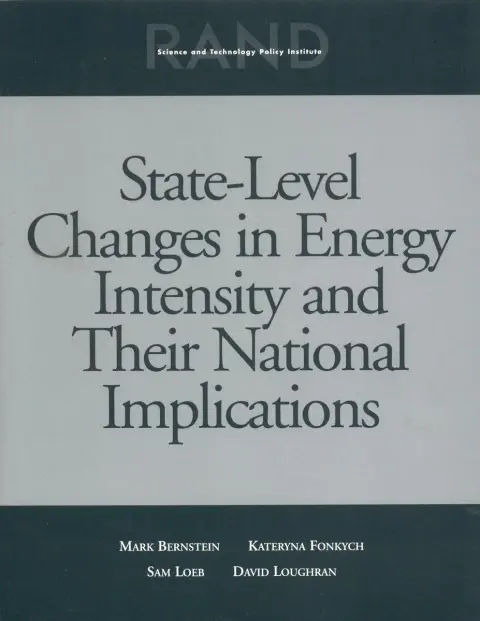 Cover of State-Level Changes in Energy Intensity and Their National Implications