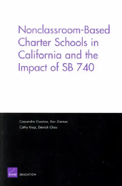 Cover of Nonclassroom-Based Charter Schools in California and the Impact of Sb 740
