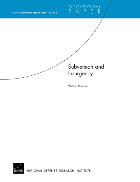 Cover of Subversion and Insurgency