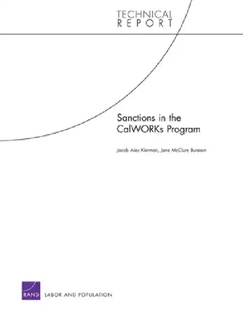 Cover of Sanctions in the CalWORKs Program