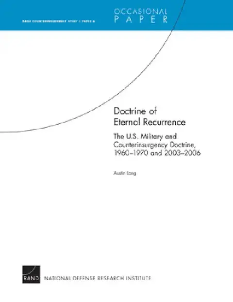 Cover of Doctrine of Eternal Recurrence the U.S. Military and Counterinsurgency Doctrine, 1960-1970 and 2003-2006